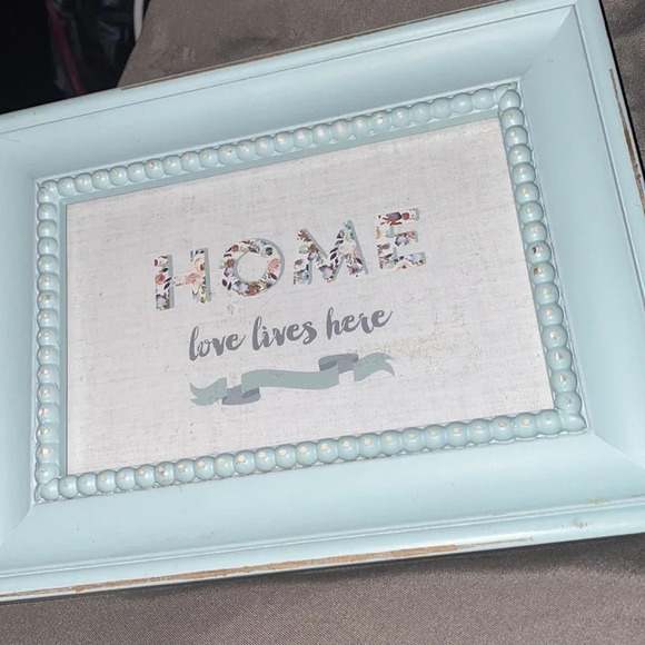 Home love lives here teal picture wall decor frame - Picture 3 of 6